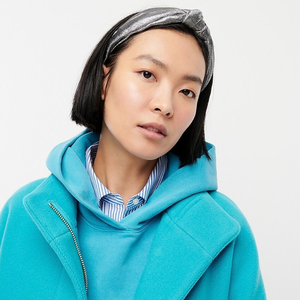 J. Crew NWT Turban Knot Headband in Metallic‎ Lurex
